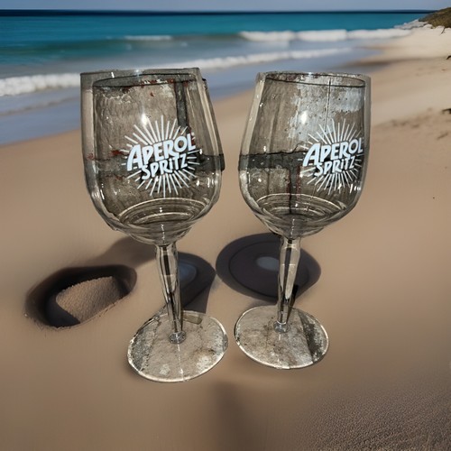 Aperol spritz acrylic glasses - aperol,